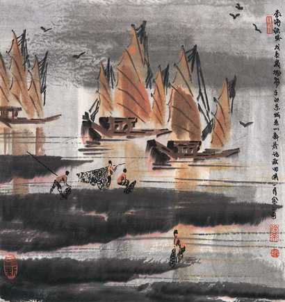 徐希 南海秋风 立轴